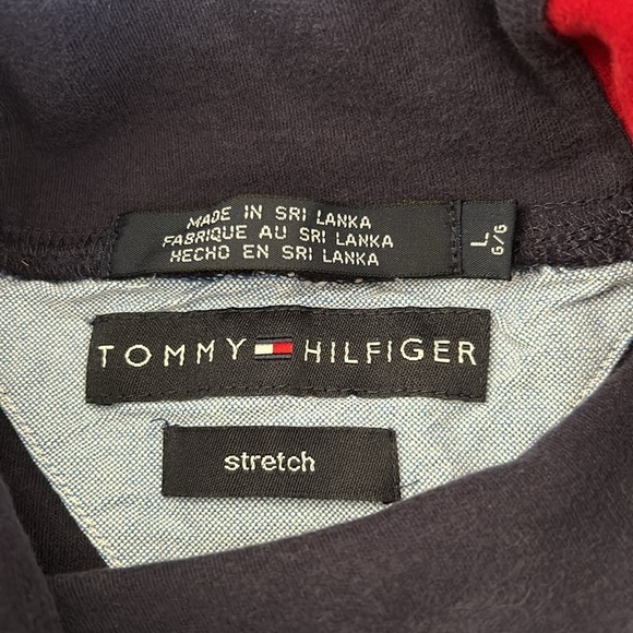 Tommy Hilfiger Mens Blue/Red/White Turtle Neck Sz L - Picture 9 of 11